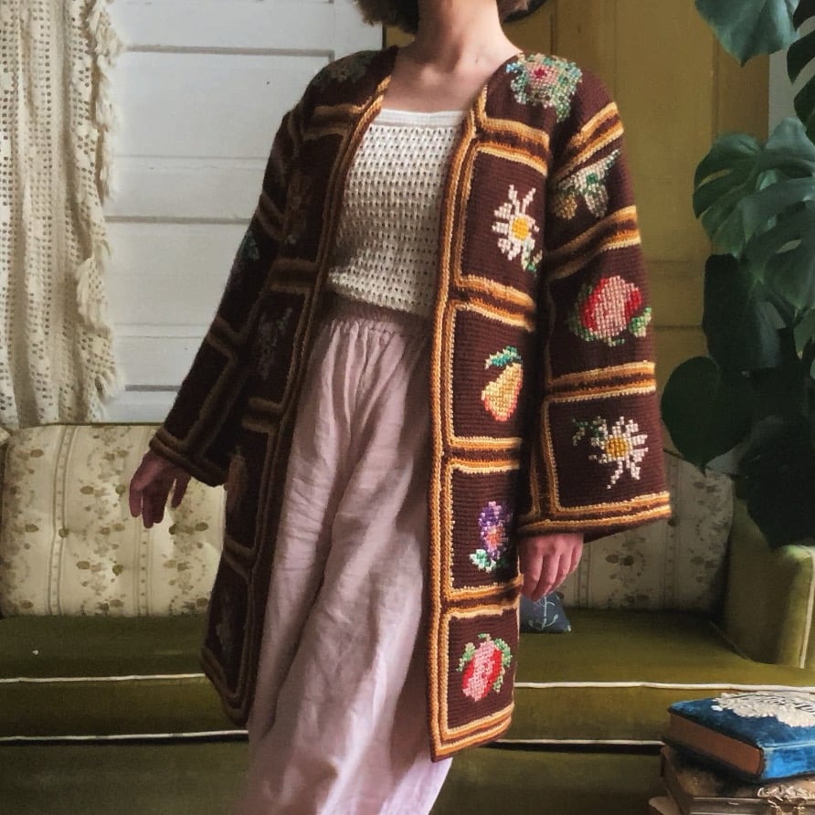 Image of Small Town Gardens Granny Sweater