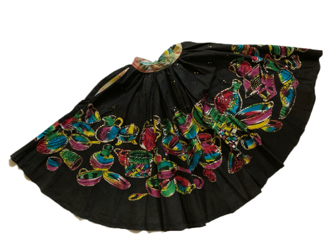 1950s hand painted Mexican circle skirt 