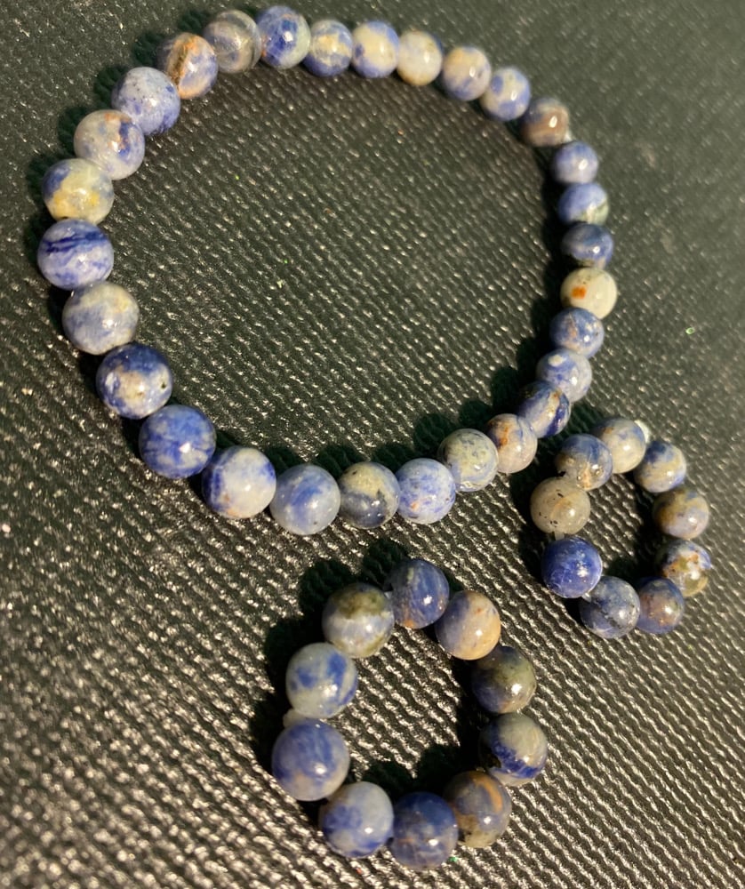 Image of Sodalite Bracelet & Ring Beaded Set