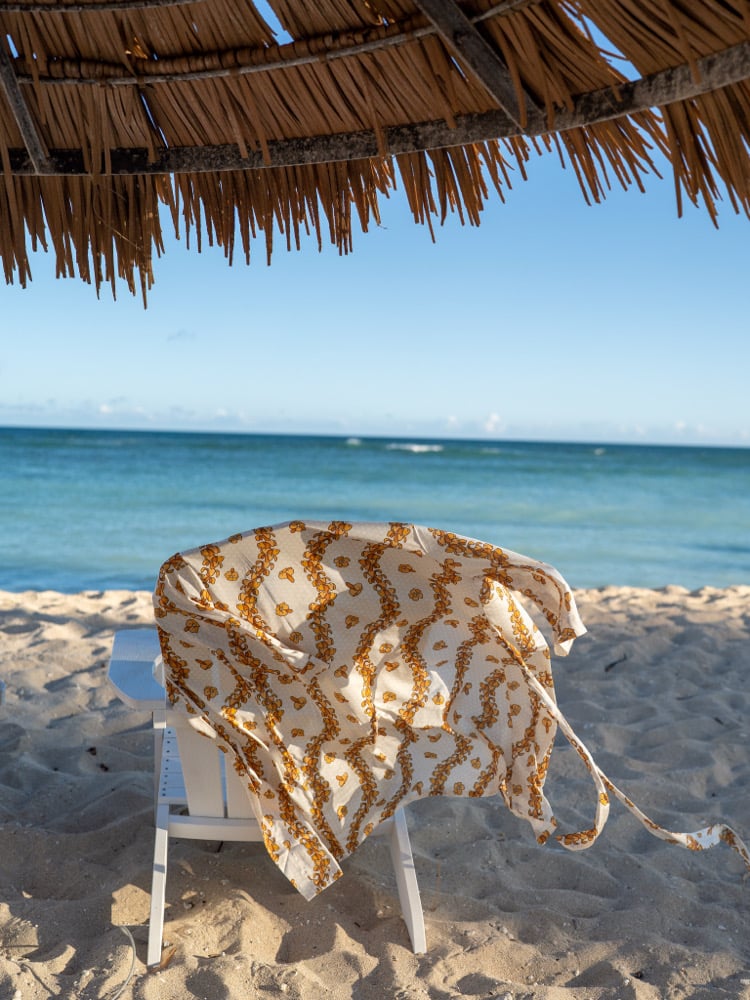 Image of Puakenikeni Honey Girl Satin Robe