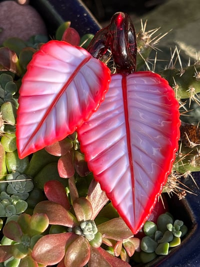 Image of Phoenix Feather Double Leaf Pendant