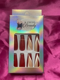 Nails - Long (Deep Red Design)
