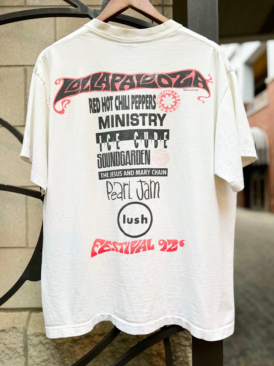 Image of 1992 Vintage LOLLAPALOOZA FESTIVAL ‘92 Single-Stitched Concert Tee, SIZE: XL