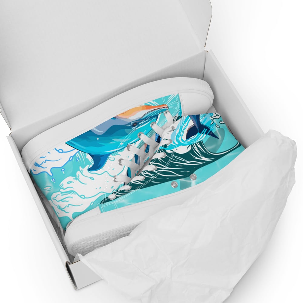 ZEN EXP - “WAVES” Women’s high top canvas shoes