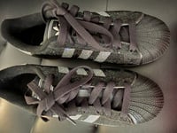 Image 4 of Adidas Superstar Crytal Sneakers Black Silver Size 8 