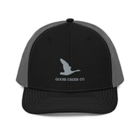 Image 1 of Goose Creek Co Brand Black Gray Richardson 112 - Snap Back Trucker Cap