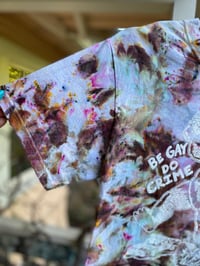 Image 3 of SMALL Godzilla Be Gay Do Crime Tie Dye Shirt H29