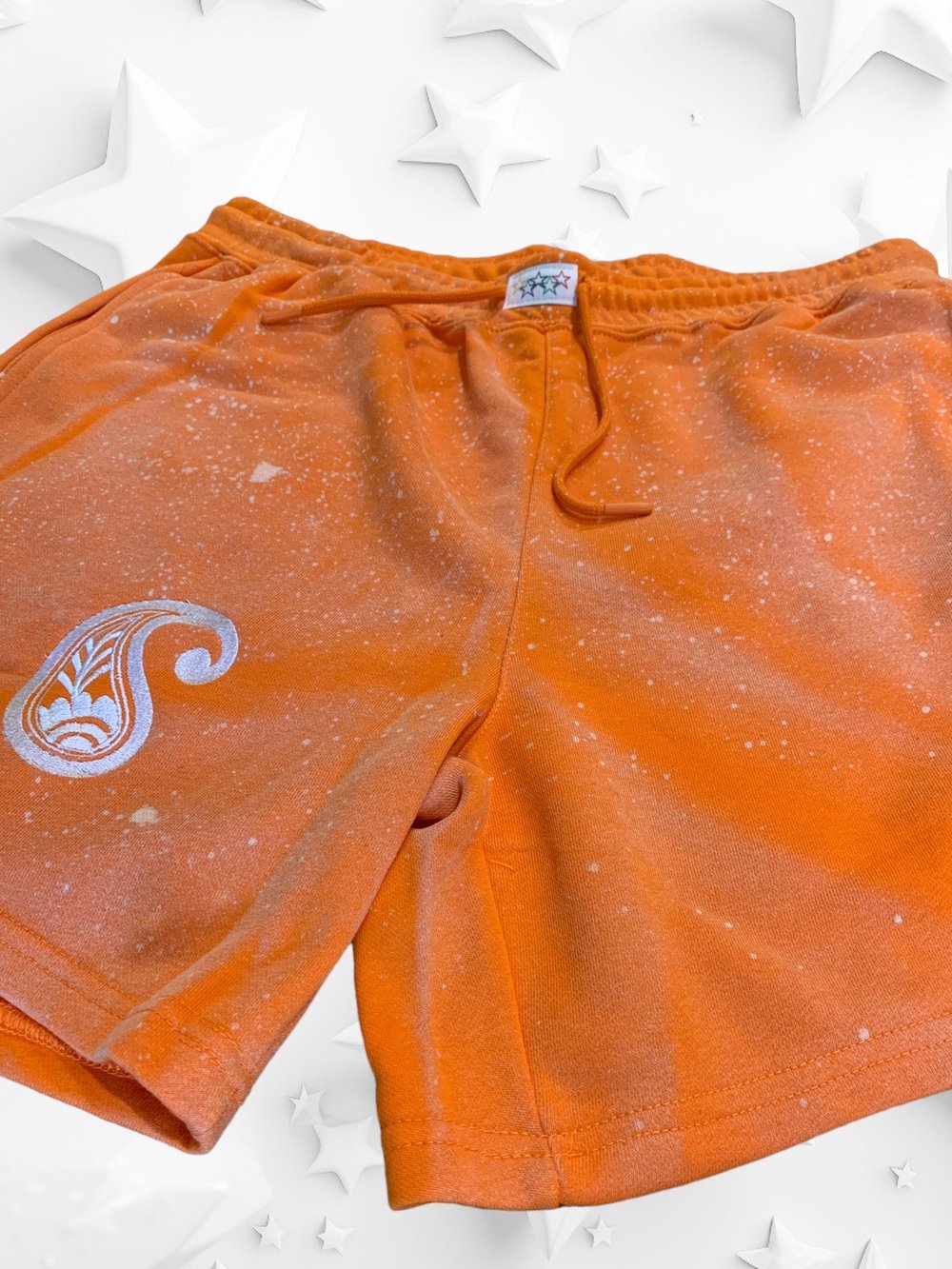 Orange Galaxy Shorts