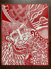 Image 1 of 'The Pattern Keeper' Limited Red Colorway Screenprint