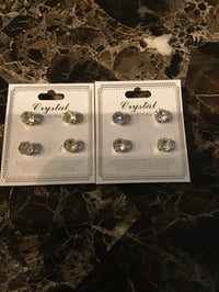Crystal 4pc Earrings Set