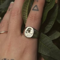 Image 2 of Green sapphire signet ring