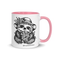 Image 3 of Lady Rosey The Sloth Mug Line Art by CrystalsArtPaws