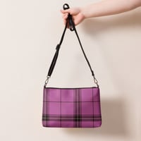 Image 1 of violet plaid Crossbody bag