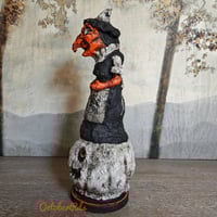 Image 5 of Orange Witch on White Pumpkin 
