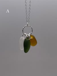 Image 2 of Triple Colour Sea Glass Necklace
