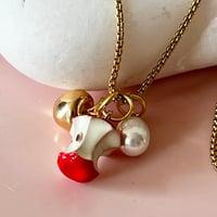 Image 2 of Triple Charm Apple Necklace