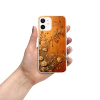 Image 14 of Baroque Goth Inspired Gold and Orange Textured Floral Look Clear Case for iPhone®