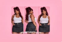 Image 2 of New Sz 18 (1X) Boom Jeans Dark Denim Skirt #271*1.5