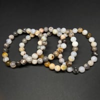 Image 3 of Bamboo Leaf Agate Bracelet (8MM)