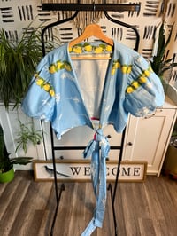 Image 1 of custom printed wrap top