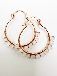 Image 2 of Moonstone (Copper) Swing Earrings