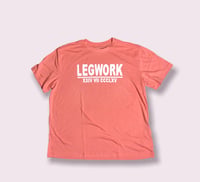 CORAL/WHITE LEGWORK T-SHIRT 