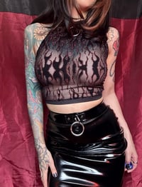Image 2 of Fire Mesh Halter Top (made to order)