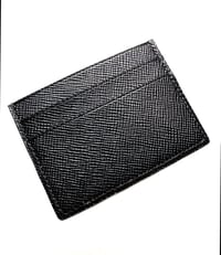 Image 1 of Black Hatch Grain Calfskin Card Holder