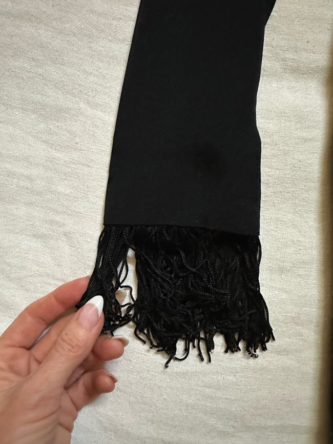 1960s black fringe cocktail mini dress