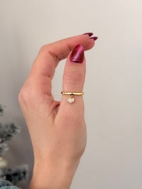 Image 1 of Big Heart Charm Ring (Adjustable)