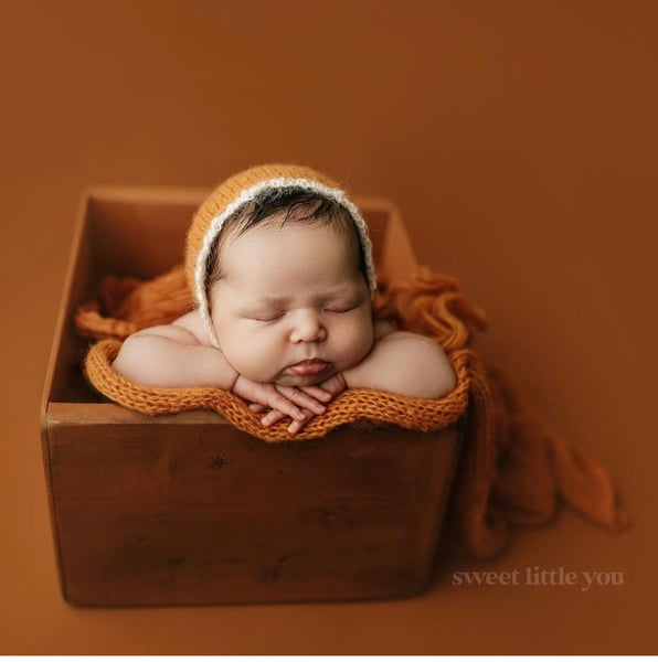 Image of Ruffle Brim Cinnamon Bonnet 