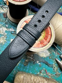 Image 2 of Petrol Green French Goatskin Hand-rolled Watch Strap