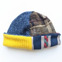 Image 4 of Upcycled Reversible Beanie Cotton Blend -46