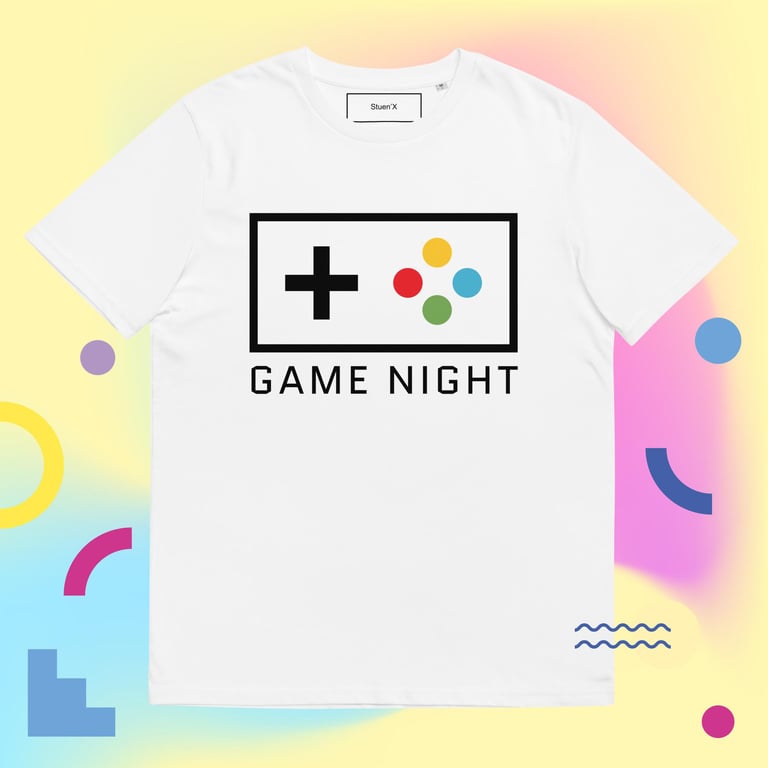 Game Night Unisex Organic Cotton T-shirt Image 3