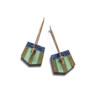 Image 2 of Lapis, Tuff & Variscite Earrings