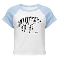 Image 15 of Women’s micro rib raglan baby zebra 
