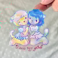 Image 1 of love my girl transparent sticker 