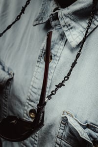 Image 2 of barbed wire - black eyeglass chain 