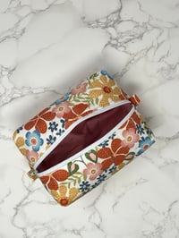 Image 4 of Super Floral Handmade Boxy Zipper Pouch