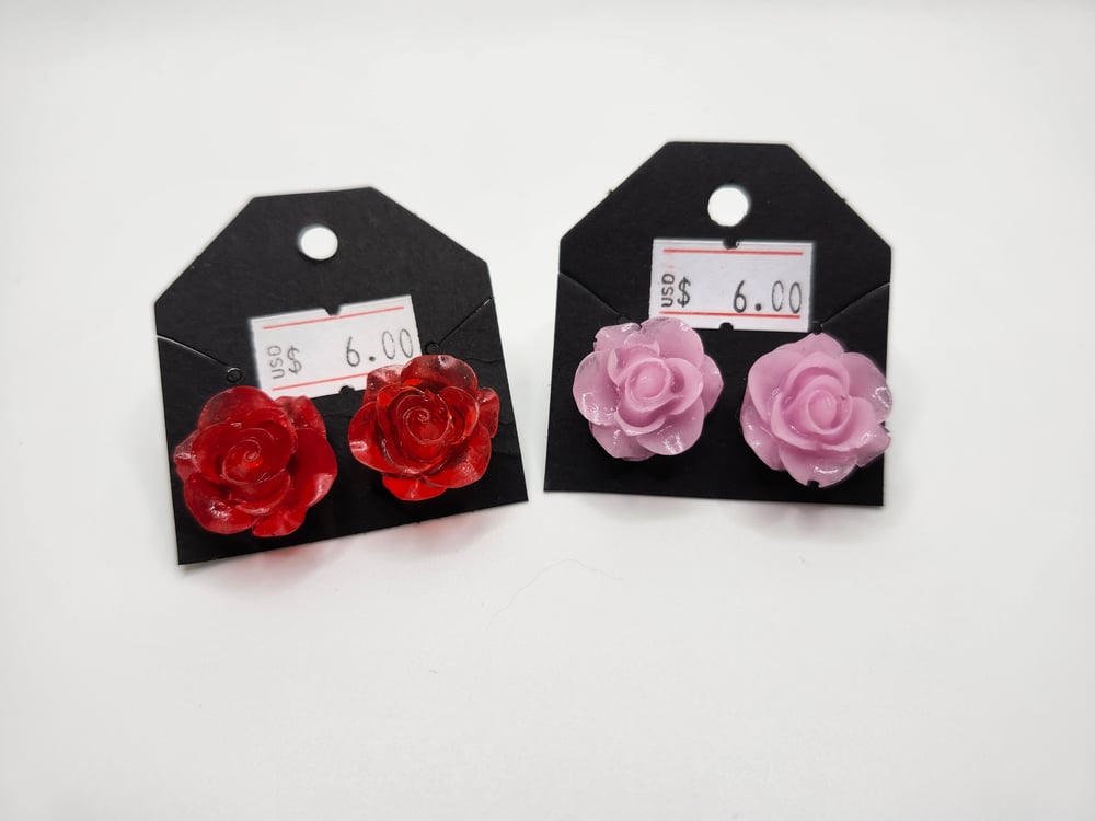 Image of Rose Post Earrings | Wonderland Collection 