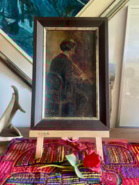 Image 1 of Antique German Oil Portrait on Board