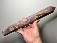 Image 1 of Large Lace Agate with Amethyst Generator #2840