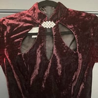 Image 2 of GUNNE SAX vintage crushed velvet dress