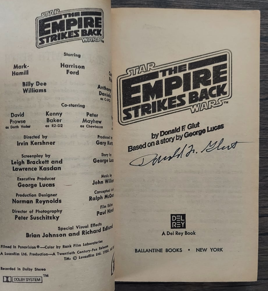The Empire Strikes Back (Star Wars), by Donald F. Glut - SIGNED