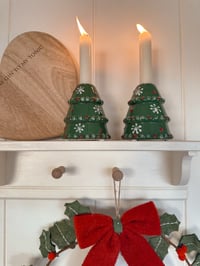 Image 2 of Christmas Tree Candlesticks ( set of 2 )