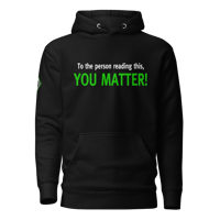 Image 1 of "You Matter" Black Adult Hoodie