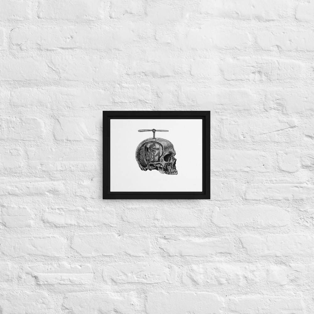 Skellycopter limited edition Framed canvas print 