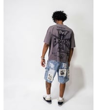 Image 4 of BLUE Ai DENIM SHORTS