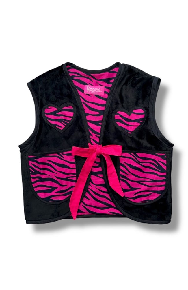 Image of Pink zebra vest 2in1