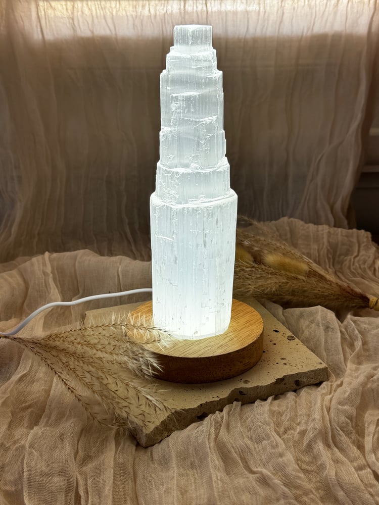 Image of Selenite Lamp Large 